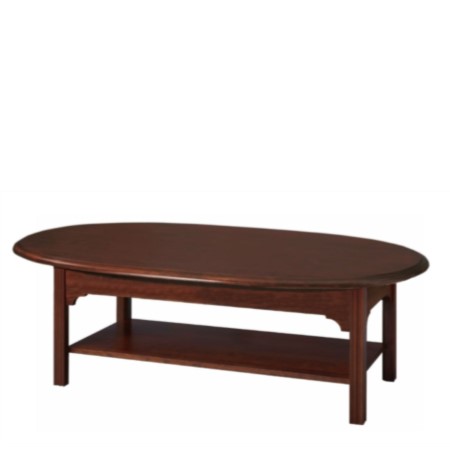 Chippendale: Oval Coffee Table with Shelf