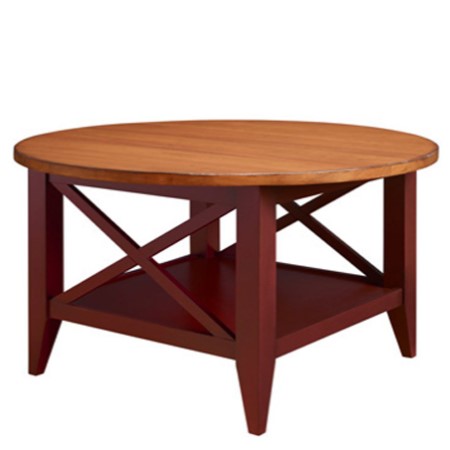 Monterey: Round Coffee Table with Shelf