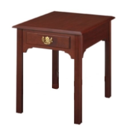 Chippendale: Rectangular End Table with Drawer