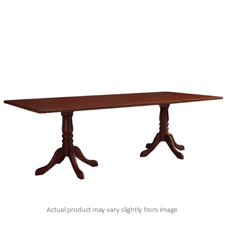 Double Wood Pedestal Table