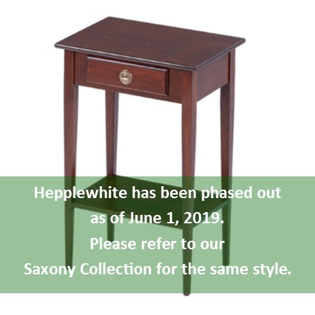 Hepplewhite: Washstand with Drawer & Shelf