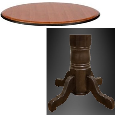 M10 Single Wood Pedestal Table