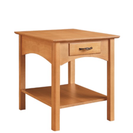 Mill Creek: Rectangular End Table with Drawer and Shelf