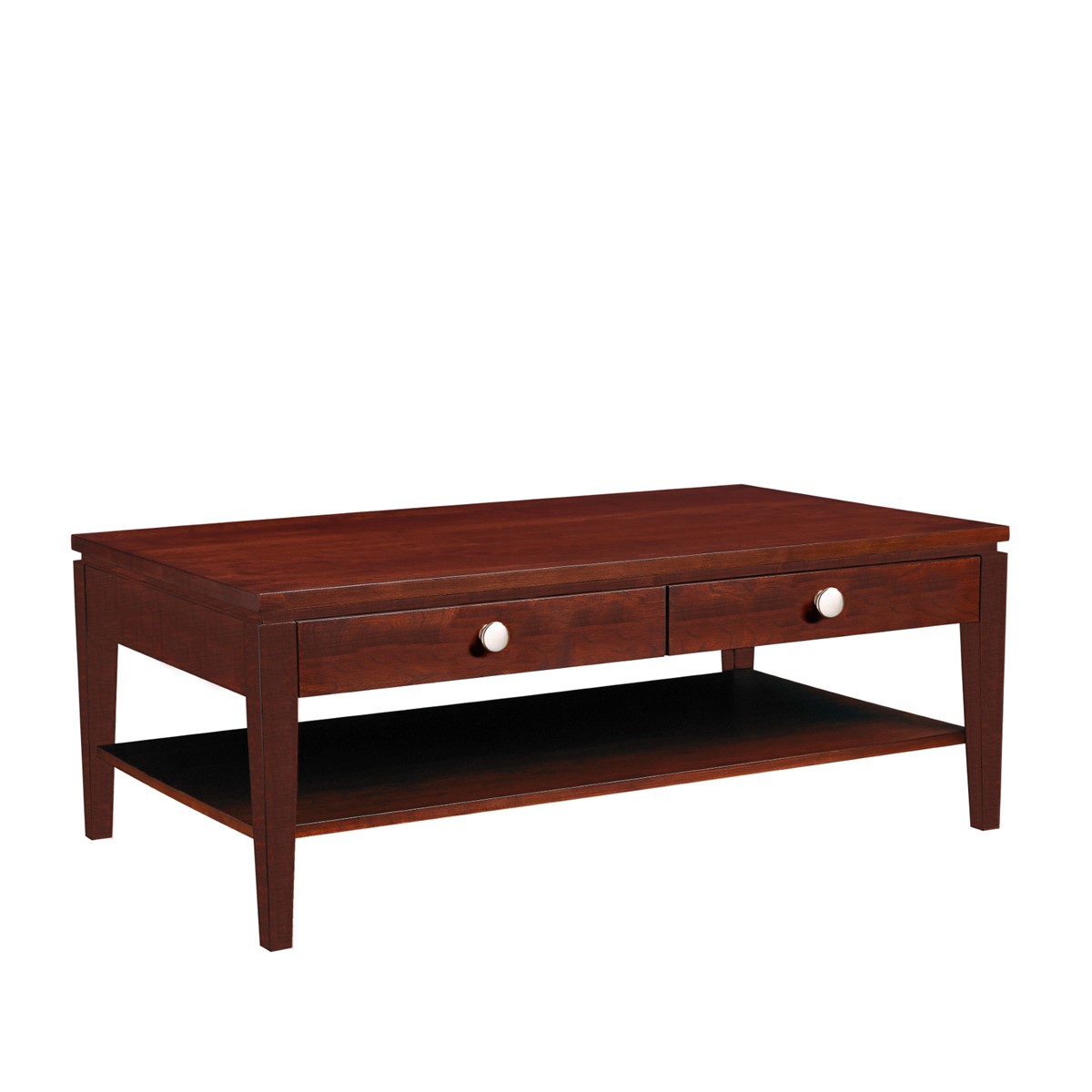 Urban Expressions: Rectangular Coffee Table with Drawer & Shelf