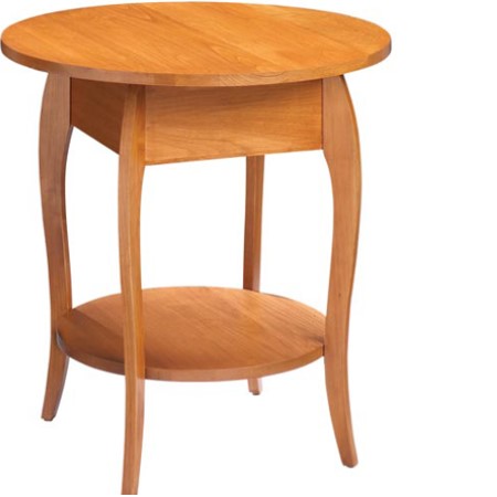 Harlo: Round End Table with Shelf