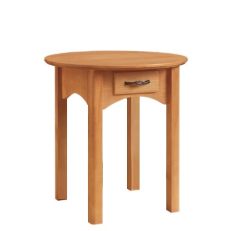 Mill Creek: Round End Table with Drawer