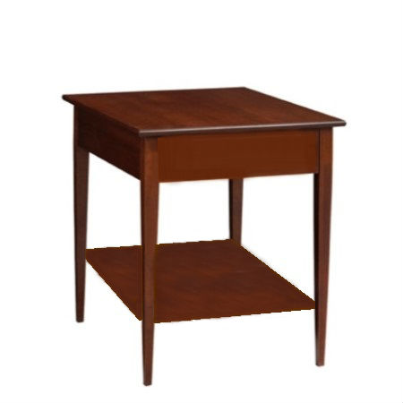 Saxony: Rectangular End Table with Shelf
