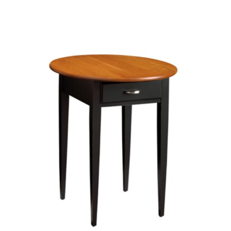 Saxony: Round End Table with Drawer