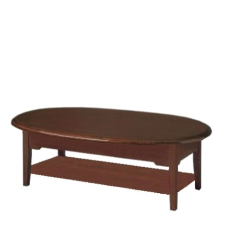 Shaker : Oval Coffee Table with Shelf