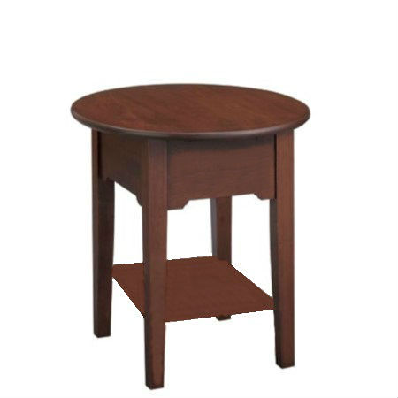 Shaker : Round End Table with Shelf