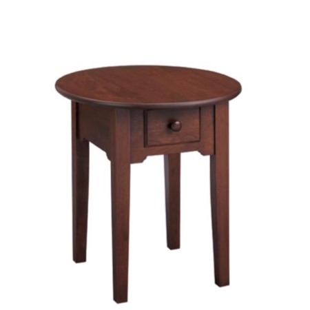 Shaker : Round End Table with Drawer